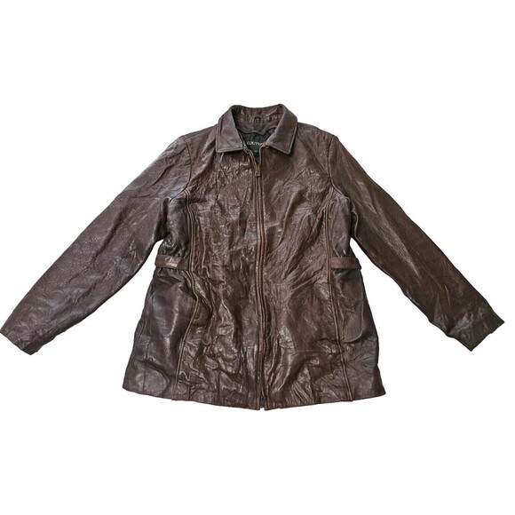Vintage Genuine Leather Jacket Couture By J. Park Size Large, Classic Fit, Old! - Picture 1 of 14